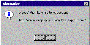 Die Sperre erfolgt für bestimmte Seiten oder Aktionen